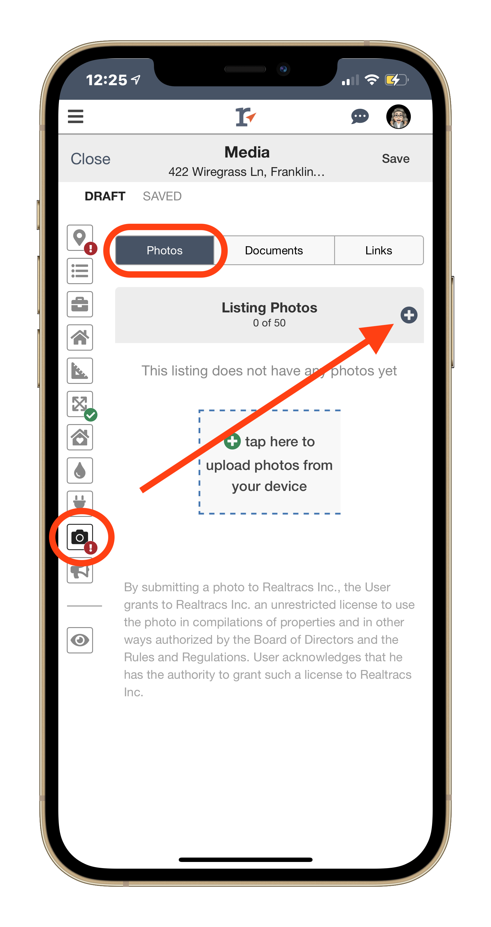 Realtracs App Add a Listing